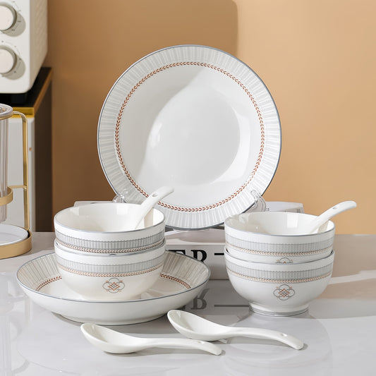 YUNGPING Galaxy Everyday Ceramic Dinnerware Set, 10-Piece